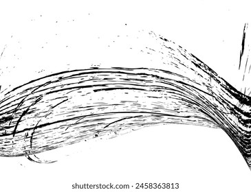 Strokes in different directions of black paint on a white background. Graffiti element. Design template for the design of banners, posters, booklets, covers, magazines. EPS 10