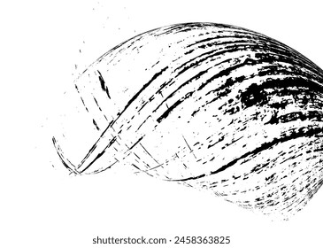 Strokes in different directions of black paint on a white background. Graffiti element. Design template for the design of banners, posters, booklets, covers, magazines. EPS 10