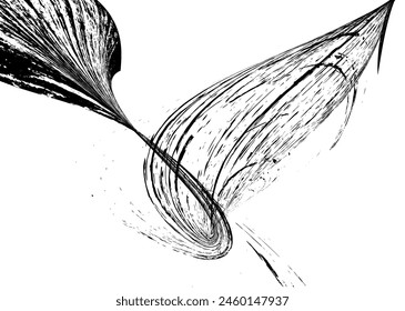 Trazos en diferentes direcciones de pintura negra sobre un fondo blanco. Elemento de graffiti. Plantilla de diseño para el diseño de Anuncios, carteles, folletos, portadas, revistas. EPS 10
