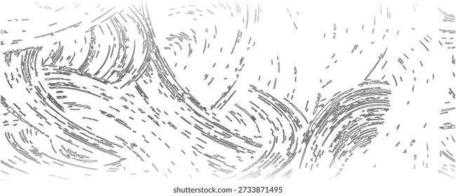 Traçados em diferentes direções de tinta preta sobre um fundo branco. Elemento de grafite. Modelo de concepção para a concepção de faixas,