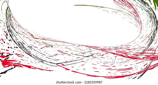 Strokes in different directions with black and red paint on a white background. Graffiti element. Design template for the design of banners, posters, booklets, covers, magazines. EPS 10