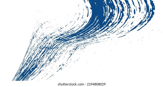 Schlagt in verschiedene Richtungen mit blauer Farbe auf weißem Hintergrund. Graffiti-Element. Design-Vorlage für das Design von Bannern, Plakaten, Broschüren, Covers, Magazinen. EPS10