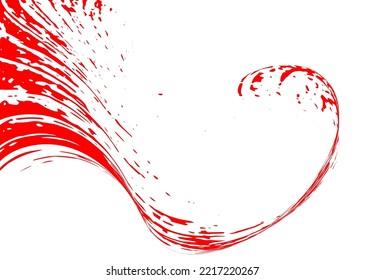 Strokes in different directions of red paint on a white background. Graffiti element. Design template for the design of banners, posters, booklets, covers, magazines. EPS 10