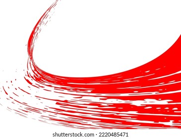 Strokes in different directions of red paint on a white background. Graffiti element. Design template for the design of banners, posters, booklets, covers, magazines. EPS 10