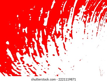 Golpea en diferentes direcciones de pintura roja sobre un fondo blanco. Elemento de graffiti. Plantilla de diseño para el diseño de carteles, carteles, folletos, portadas, revistas. EPS 10