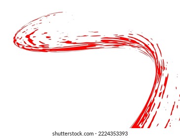 Strokes in different directions of red paint on a white background. Graffiti element. Design template for the design of banners, posters, booklets, covers, magazines. EPS 10
