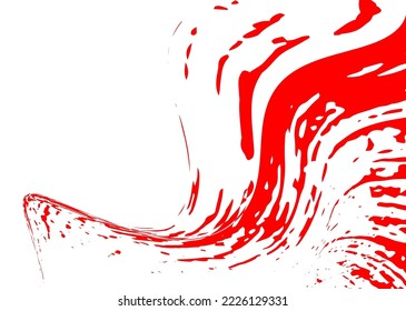 Strokes in different directions of red paint on a white background. Graffiti element. Design template for the design of banners, posters, booklets, covers, magazines. EPS 10
