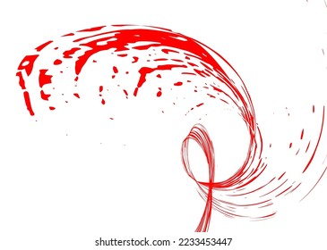 Strokes in different directions of red paint on a white background. Graffiti element. Design template for the design of banners, posters, booklets, covers, magazines. EPS 10