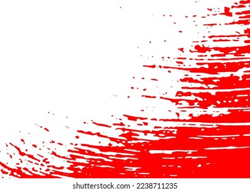 Strokes in different directions of red paint on a white background. Graffiti element. Design template for the design of banners, posters, booklets, covers, magazines. EPS 10