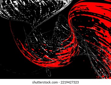 Schlagt in verschiedene Richtungen mit roter und weißer Farbe auf schwarzem Hintergrund. Graffiti-Element. Design-Vorlage für das Design von Bannern, Plakaten, Broschüren, Covers, Magazinen. EPS10