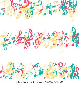 Set Colorful Musical Notes Illustration Vector Stock Vector (Royalty ...