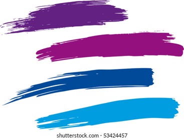 Strokes Of A Paint Brush. Vector.