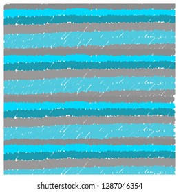 Strokes pattern. Blue, gray hatching, scratches, lines. Trendy design for linen, patterns, fabric, cotton, wrapping, manufacturing, furnishing. Markers effect. Cartoon knitted scarf. Design ideas