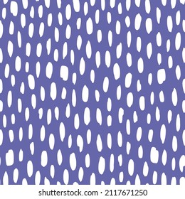 Strokes seamless repeat pattern on very peri lilac background. Vertical, vector irregular lines all over surface print. 