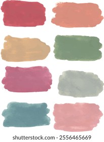 strokes shapes palete and colors hand drawn watercolour clipart