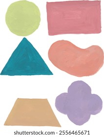 strokes shapes palete and colors hand drawn watercolour clipart