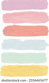 strokes shapes palete and colors hand drawn watercolour clipart