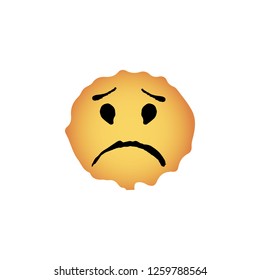 Strokes and stains. Hand drawn smile icons of emoticons. Style emoji icon. Vector  illustration EPS 10. 
