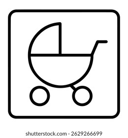 Stroller area icon on white background vector
Vector public environment icon