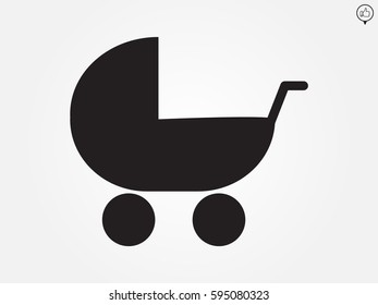 stroller, baby, icon, vector illustration eps10