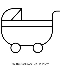 stroller cart icon for download vector