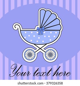 Stroller hand drawn, ink on the birth 