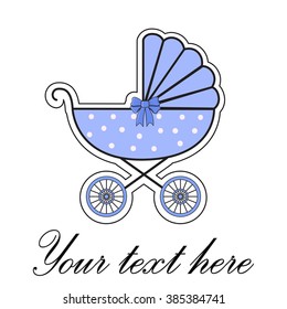 Stroller hand drawn, ink on the birth 