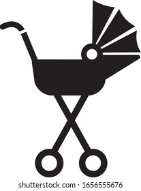 stroller icon baby push vector