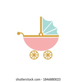 Stroller icon design template vector isolated illustration