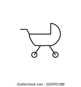 stroller icon. Element of simple icon for websites, web design, mobile app, info graphics. Thin line icon for website design and development, app development on white background