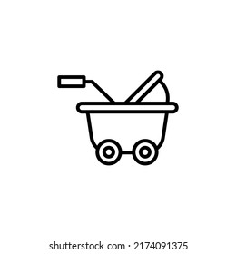 Stroller icon in line style