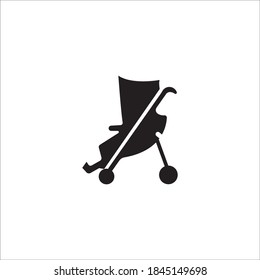 Stroller icon logo, vector design illustration
