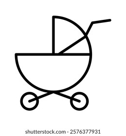 Stroller icon in thin line style