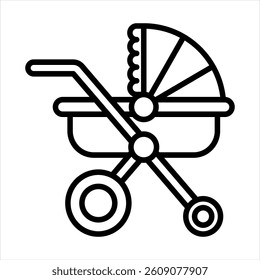 stroller icon vector concept illustration