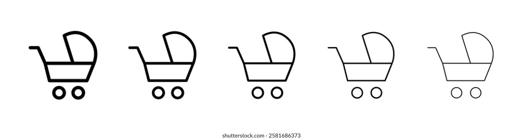 Stroller icon Vector logo sign