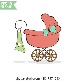 stroller icon vector template