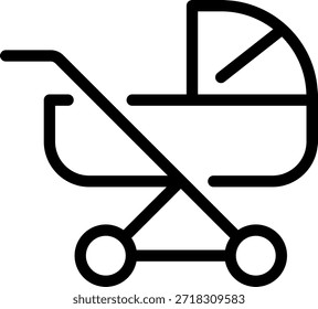 ícone de linha do carrinho vetor de ilustração