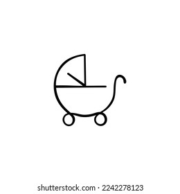 Stroller Line Style Icon Design