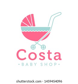 Stroller logo design for babies