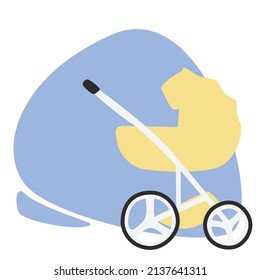 Stroller for the newborn. The carriage of Ukrainian refugees. 