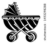 Stroller | Pram | Baby Carriage Vector Illustration Silhouette