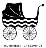 Stroller | Pram | Baby Carriage Vector Illustration Silhouette