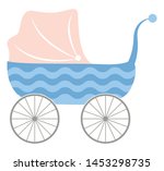Stroller | Pram | Baby Carriage Vector Illustration Silhouette