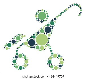 stroller shape vector design by color point