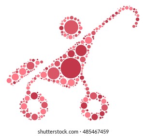 stroller shape vector design by color point