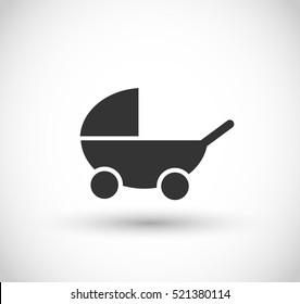 Stroller simple icon vector 