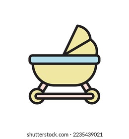 Stroller Simple Icon Vector Illustration