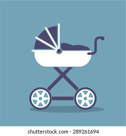 Stroller simplistic vector
