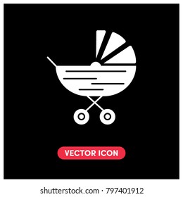 Stroller Vector Icon Illustration