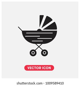 Stroller Vector Icon Illustration.Light Backround.Premium Quality.